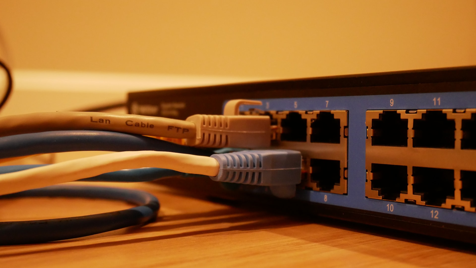 A computer is connected to an ethernet switch.