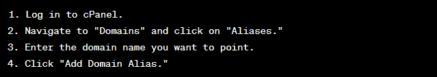 Adding a Domain Pointer in cPanel