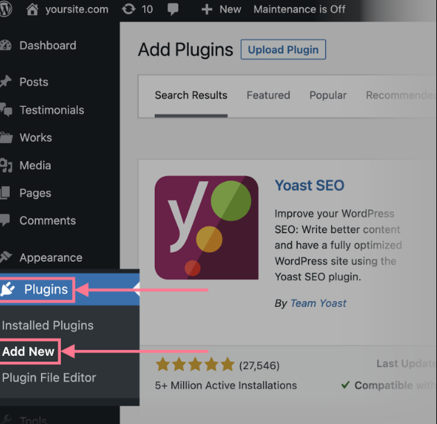 Yoast SEO plugin for WordPress