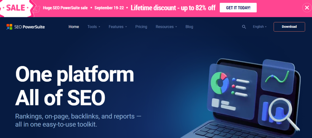 SEO Powersuite Website Homepage