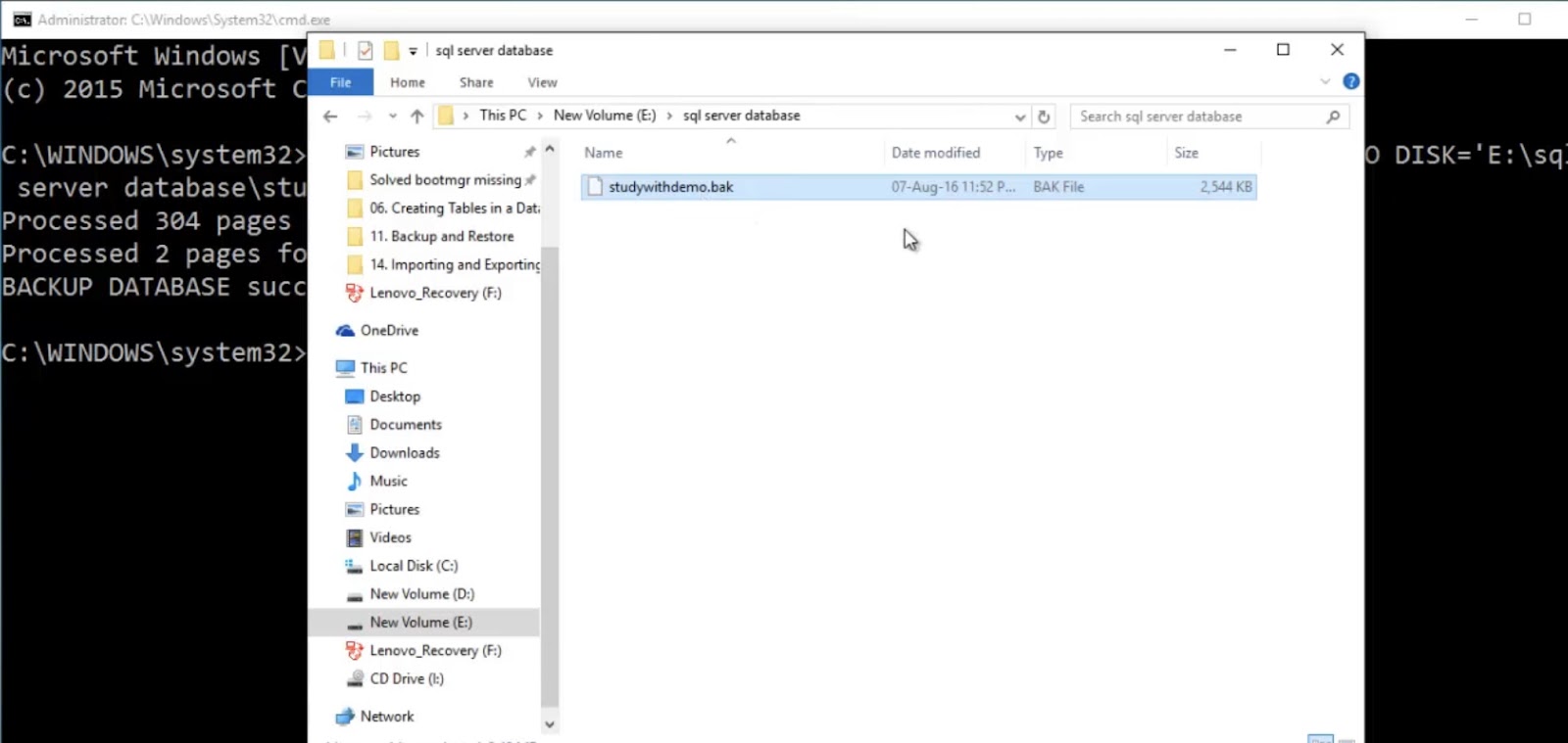 Backups and Restores