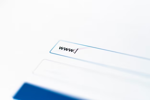 Close-up of computer monitor screen with internet search tab