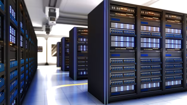 Photo of arranged servers